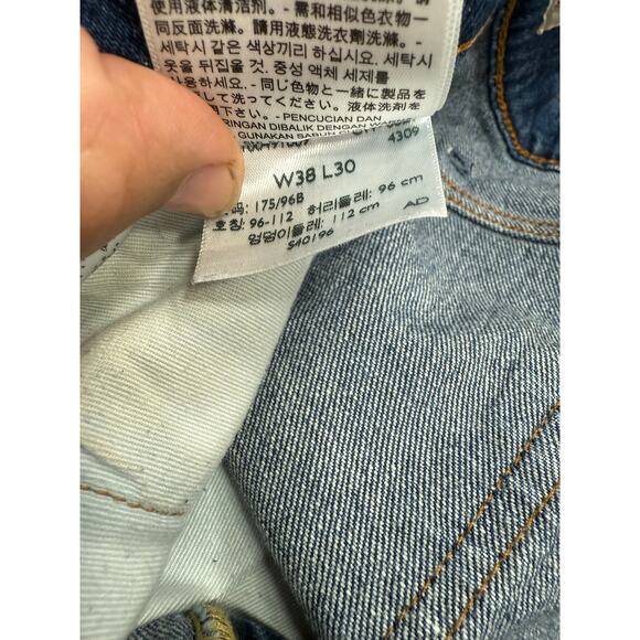 Levi’s Men’s Jeans Size 38X30 Straight Leg Denim Leather Tag # H564 - Picture 8 of 8